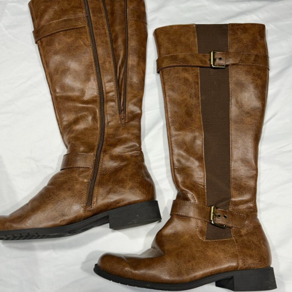 Tan Knee High Boots Size 10 1/2